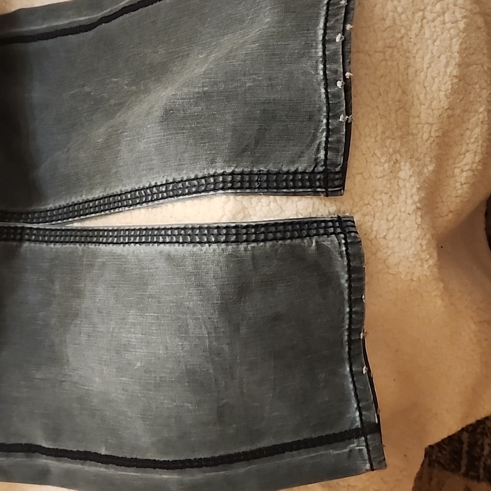 Rock Revival Gray Boot Cut Jeans with Black Embroidery - Picture 5 of 5